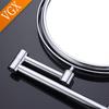 VGX Two Sided Vanity Makeup Mirror Bathroom Wall Mounted Folding Mirror 3x Magnifying Makeup Shaving Vanity Mirror Gold Chrome