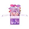 Mother‘s Day Father’s Day 3D Flower Bouquet Card Greeting Blessing Card Gift Box for Mom Dad with Message Card and Envelope
