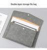Large Capacity Leather A4 Conference File and Receipt Bag