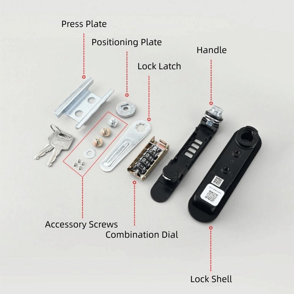 Waterproof Cabinet Door Lock Alloy Material Combination Lock Sturdy Security Lock Outdoor Use