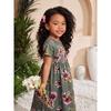 Girls 3D Print Dresses Kids Girl Party Short Sleeve Princess Dress Tank 3D  Butterfly  Print Dress