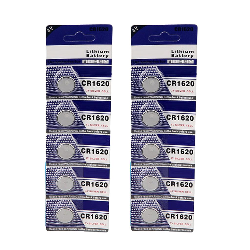 5pc/10pc CR1620 Batteries Button Cell Battery for Car Key Long Terms Power for Watches and Key Fob Power Supplies