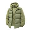 Unisex Color Block Cotton Jacket: Warm Hooded Coat for Autumn/Winter