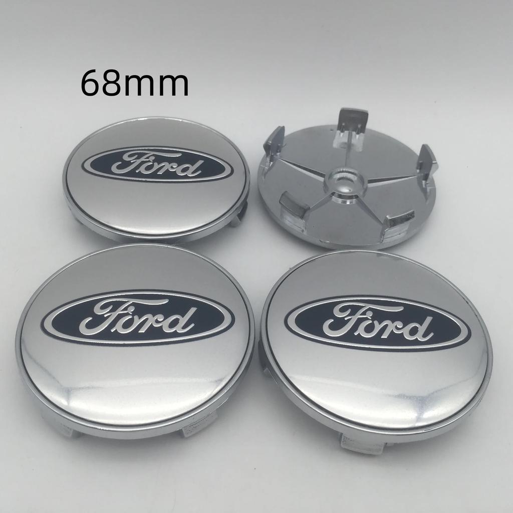 Autocollant Voiture Ford 4pcs 3D pour ford 56mm 60mm 68mm Emblème Voiture Cache-moyeu de roue Autocollant de cache Insigne styling auto Accesso