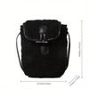 1 Pcs Women's Retro Lamb Fleece Bag Color Blocking Minimalist Mobile Phone Bag Single Shoulder Crossbody Small Bag