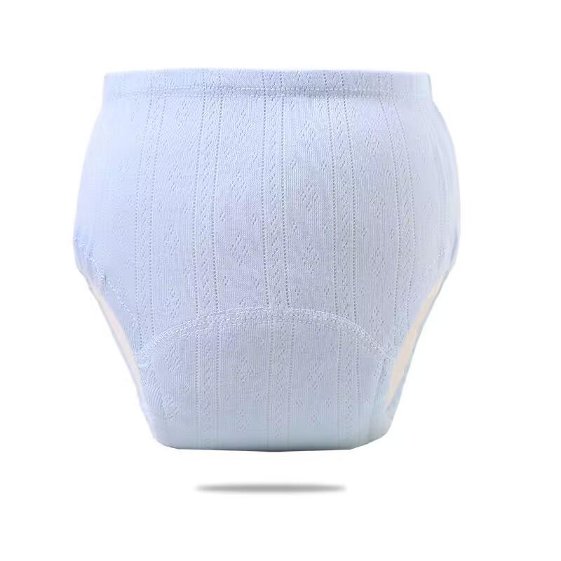 Baby-Baumwoll-Mesh-Trainingshose für Kinder, gerippte Windeln, Baby-Mesh-Hose