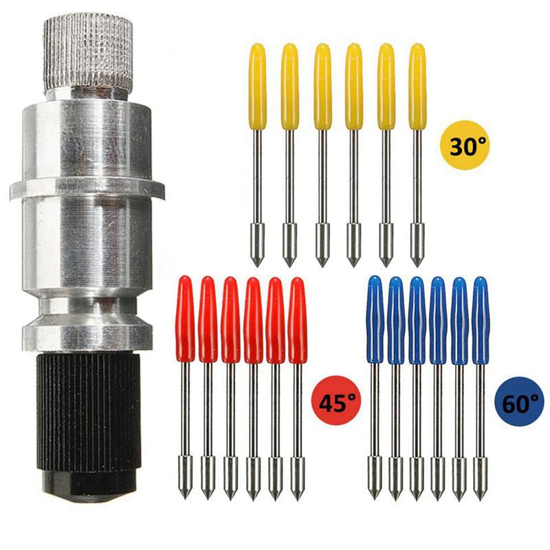 Blade Holder Base With 72Pcs Cutting Blades (30/45/60 Degree) For Silhouette Cameo 1 2 3/Portrait/Curio/Graphtec 6000-B61B