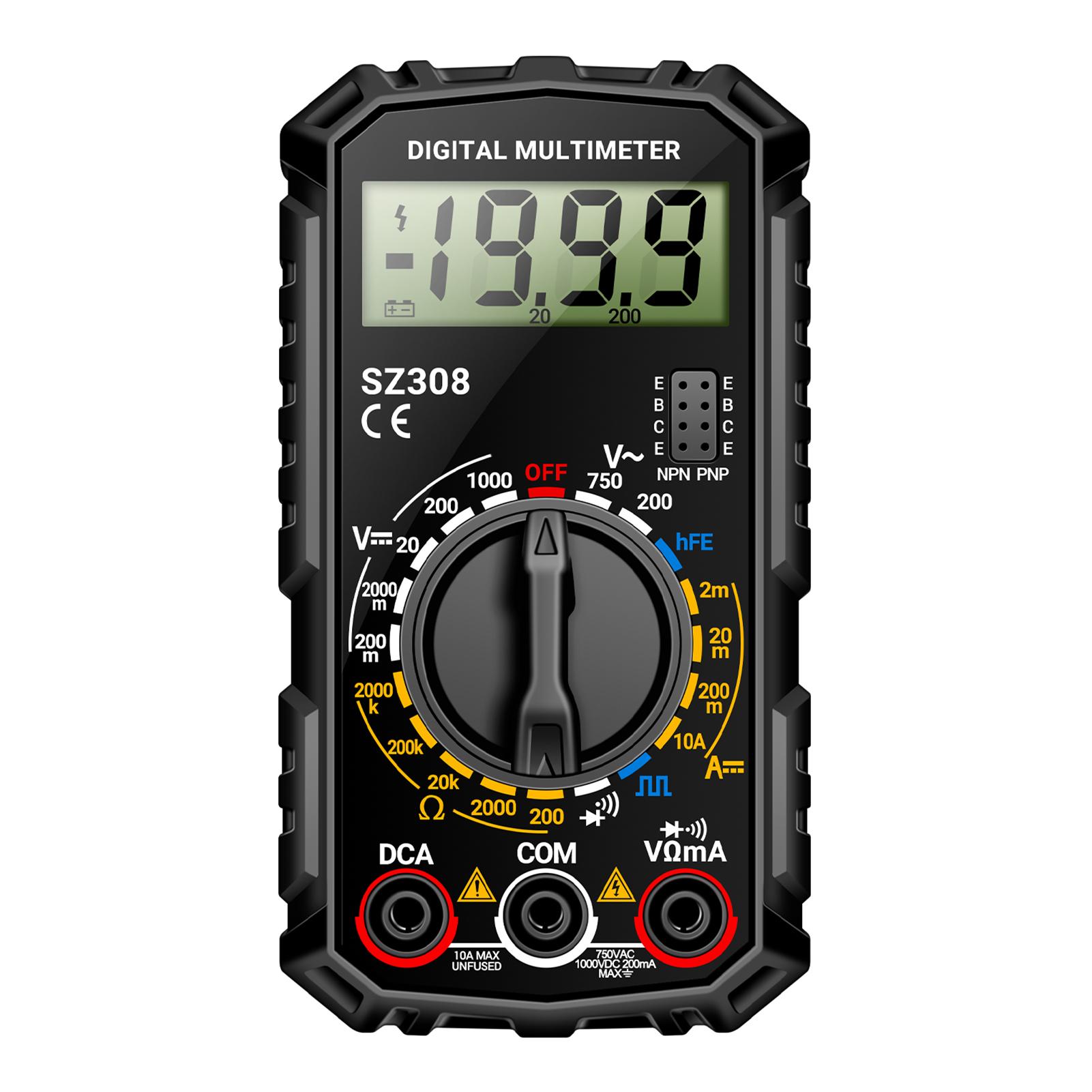 

1999 Counts Багатофункціональний мультиметр Професійний електродетектор для домашнього побутового дроту чорний
