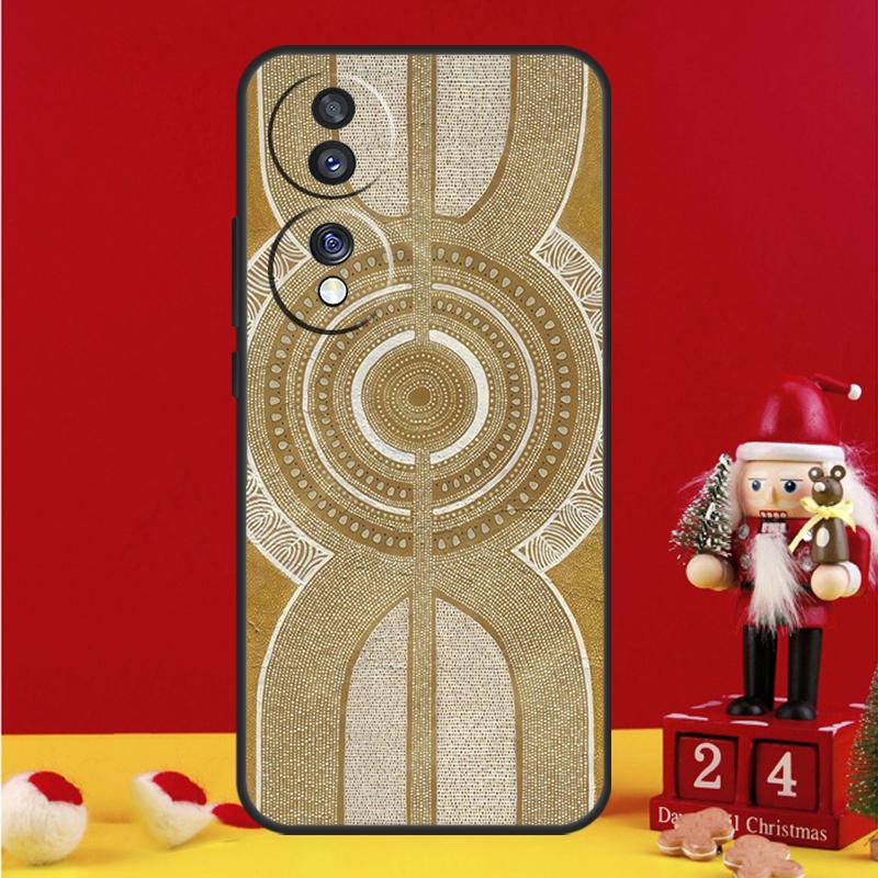 

Aboriginal Art Print Case For Honor Magic 8 5 6 7 Pro Honor Win RT 50 70 90 200 400 Lite X8c X9b X9c X9a X9d Cover Honor 200