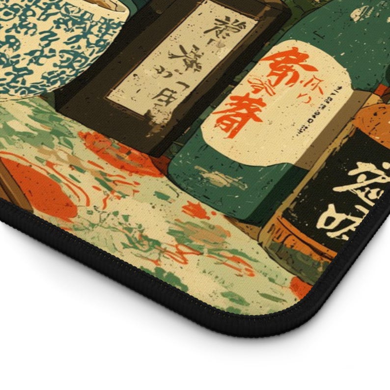 Tappetino da Scrivania Vintage Gatto Nero Tappetino per Scrivania Carino Mousepad Anime Tappetino per Laptop per Mouse del Computer Accessori per Ufficio Tappetino Mouse 900x400