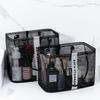 Breathable Mesh Toiletry Bag Large Capacity Makeup Tote Handbag Cosmetic Bag  Swimming