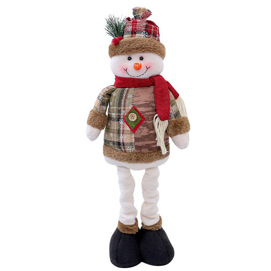 3PCS Christmas Decorative Christmas Dolls Reindeer Snowman Santa Claus Standing Doll New Year Ornament Christmas Merry Christmas