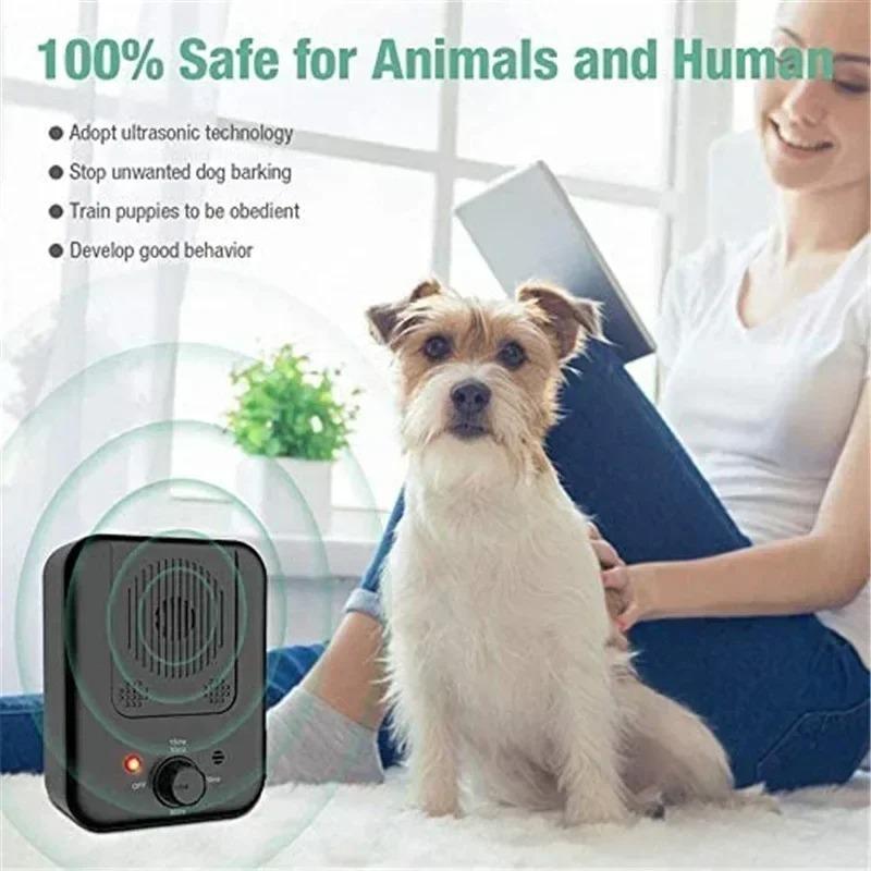 3 Levels Adjustable Automatic Ultrasonic Anti Barking Dog Repeller Outdoor Anti Noise Pet Training Tool
