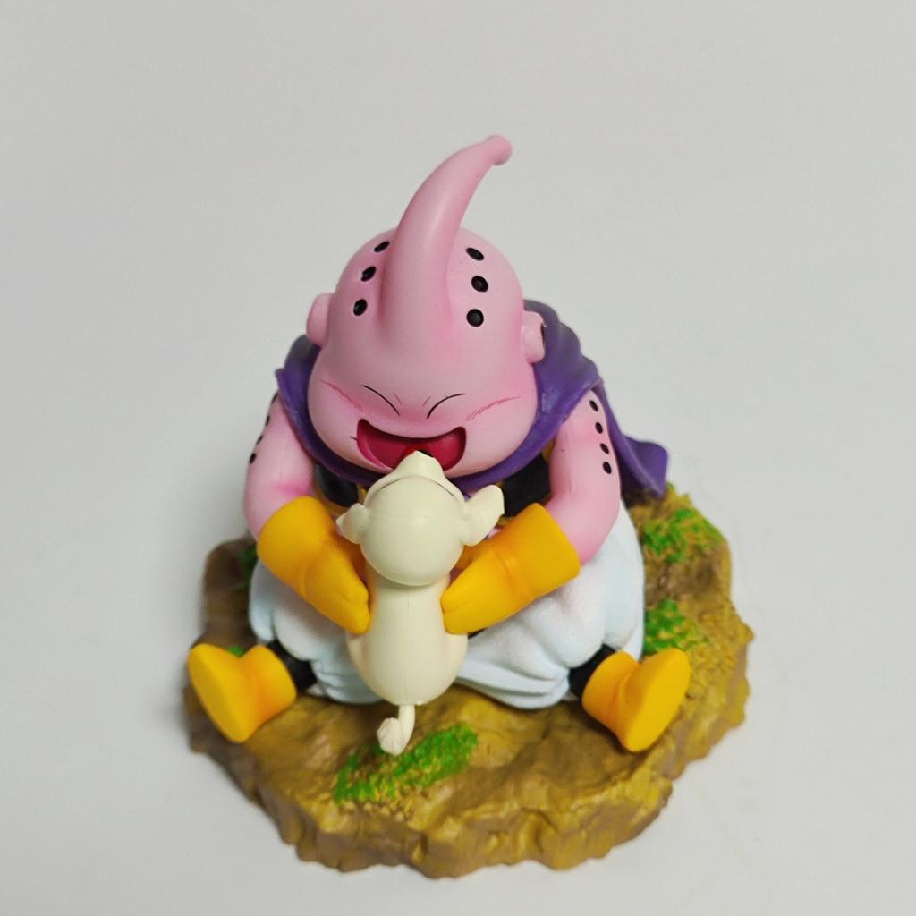 Dragon Ball Z Majin Buu Figure Q Version Buu with Dog & Game Console Pvc Collectible Model Doll Toy