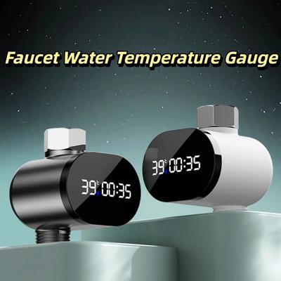 Stainless-Steel Water Temperature Gauge Waterproof Precise Measurement Bath Water Thermometer Touch Control LED