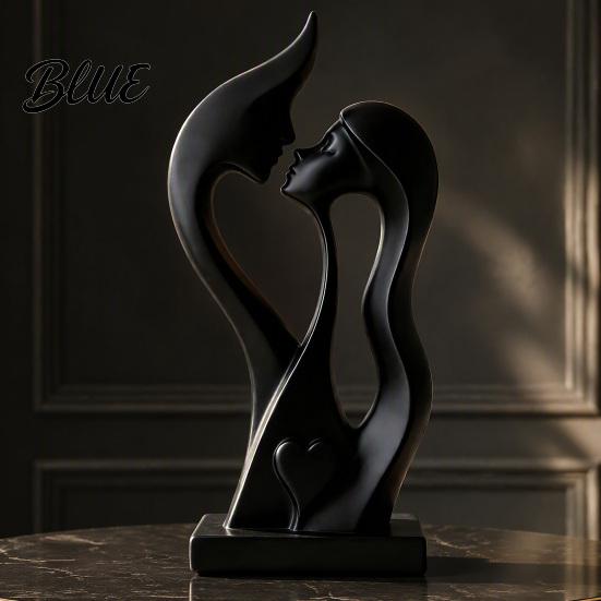 Creative Romantic Presents Lover Statue Abstract Figurine Couple for Birthday Modern Minimalist Home Decor Love Sculpture Artistic Embrace Figurines