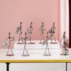 Decorative Ornament Electroplating Process Shooting Props Iron Metal Band Man Handicraft Decoration for Gift