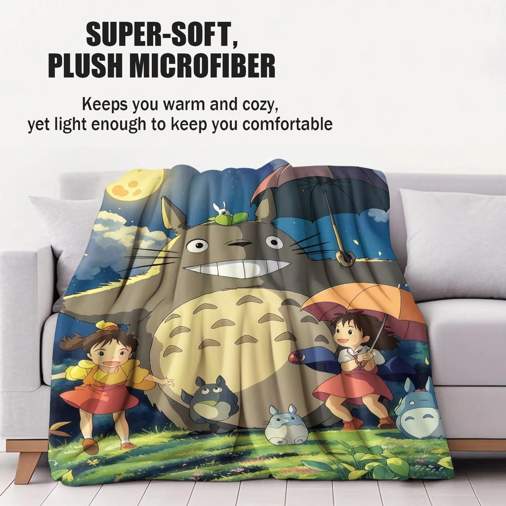 Klassische Cartoon Anime TTotoros Decke Für Büro Reisen Komfort Freizeit Camping Reise Multifunktionale Universelle Decke Ventilator Geschenk