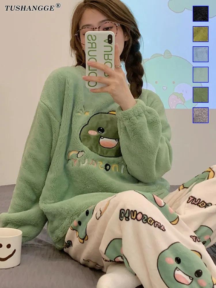 Пижама из кораллового флиса для женщин, Пижама из кораллового флиса для женщин, Домашняя одежда M