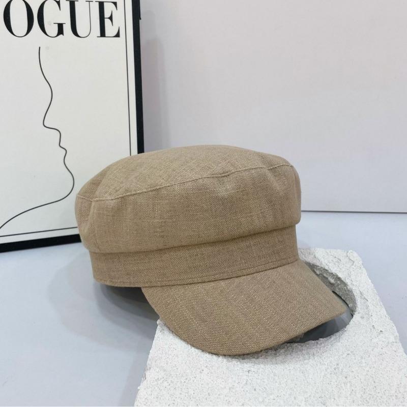 Frühlings- und Sommerhut Damen trendig neu vielseitig britisch retro Marinehut Mode flacher Schiebermütze