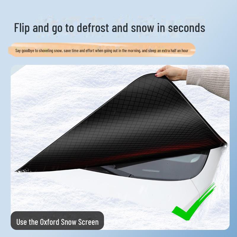 Magnetic Car Snow Shield: Front Windshield Sunshade & Thickened Aluminum Film Antifreeze Cover