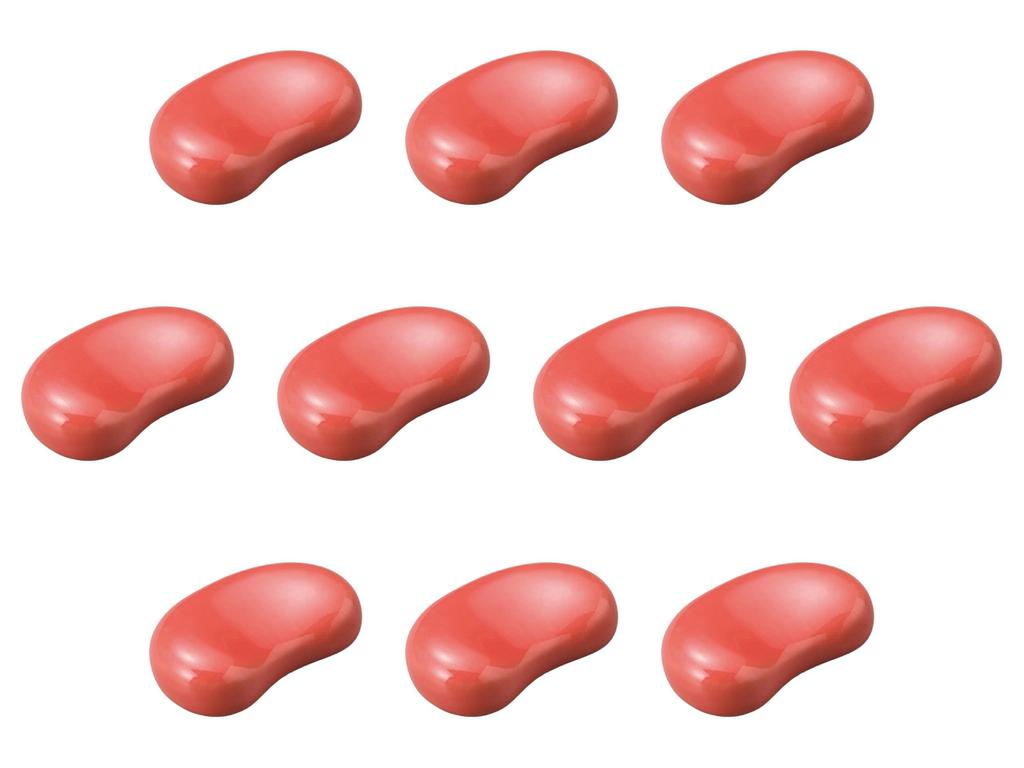 Set of 10 Broad Bean Pink Chopstick Rests x Chopstick Rests Setomonohonpo [4.8 2.6 cm]