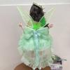 Girls' 2025 Summer Lolita Princess Dress with Stylish Wings - Green Grape Birthday Skirt