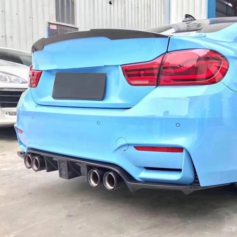 BMW M3 F80 M4 F82 Carbon Fiber Rear Lip with Lights & Diffuser
