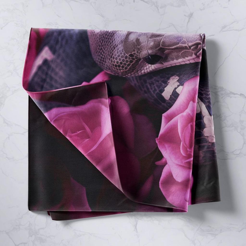 Snake Tapestry Wall Hanging Snake Animal Tapestry For Kids Boys Girls 3D Reptile Wall Tapestry Pink Rose Floral Wall Art For
