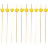100Pcs Bamboo Picks Disposable Fruit Sticks Cocktail Food Forks Simple Stylish Party Supplies Picks Disposable Food Sticks