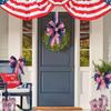 Stylish Day Independence Ribbon With Five Star Stripes American Bow Flag
