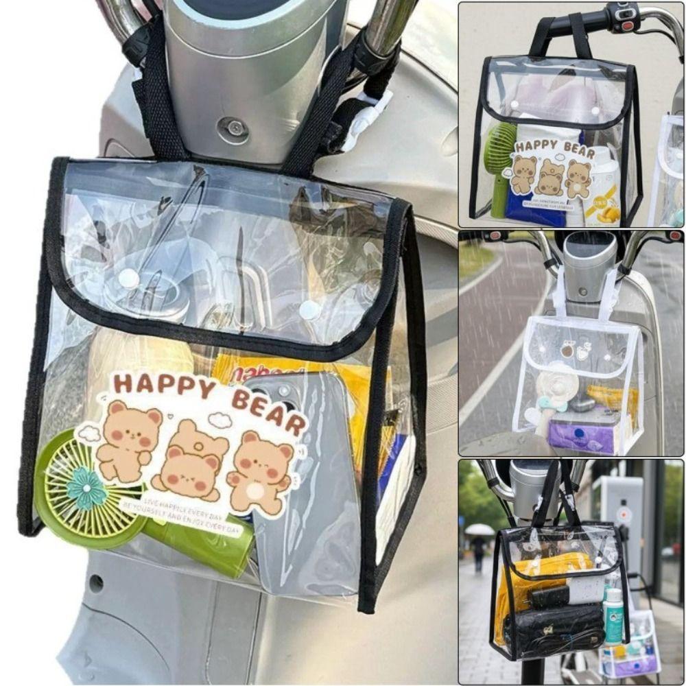 Universal Hanging Storage Bag Dustproof Waterproof Bike Hanging Bag Large Capacity Transparent Organizer Pouch