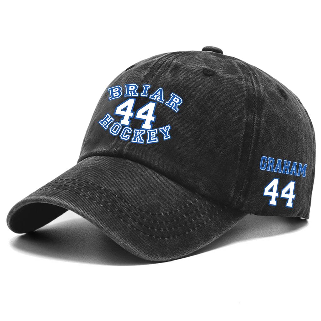Vintage Washed Cotton Baseball Cap Soft Top Adjustable Fit Embroidered Number and Letter Design Classic Style Hat for Everyday Wear
