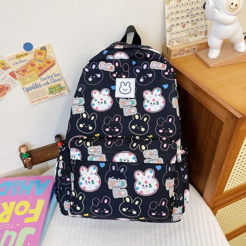 

Милий дівочий рюкзак новий повсякденний та легкий рюкзак жіночий для учениць середньої школи, старшокласниць, студенток коледжу, шкільний рюкзак No pendant чорний