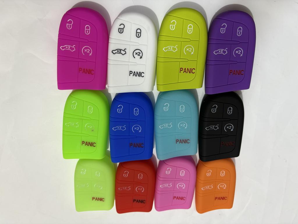 Silicone Car Key Case Cover For Jeep Renegade Compass Grand Cherokee For Chrysler Wrangler For Dodge Challenger Journey Charger