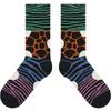 Winter and Autumn Leopard Print Fashion Short Socks for Ladies - Outdoor Anti-Slip and Anti-Odor Colorful Leggings - Mid-Calf Socks