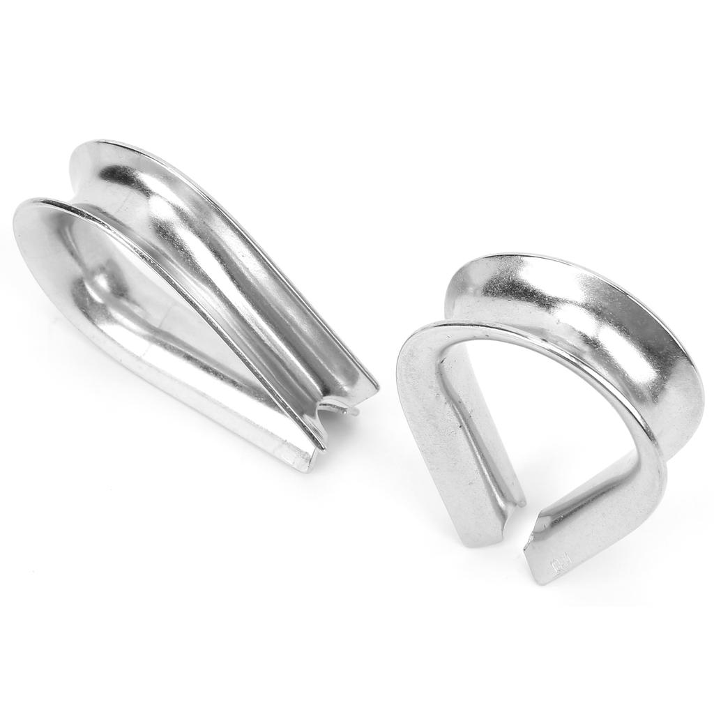 18MM Stainless Steel Marine Wire Rope Clamp Cable Protective Ring Thimbles Clamps