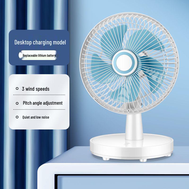 

Silent USB Rechargeable Clip-on Desk Fan with Strong Wind for Dorms, Bedside & Office Non-rechargeable (USB Direct Plug)