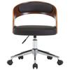VidaXL Chaise Pivotante à Dîner Chaise de Salle à Manger Chaise de Repas Siège de Cuisine Maison Intérieur Similicuir Noir 287421