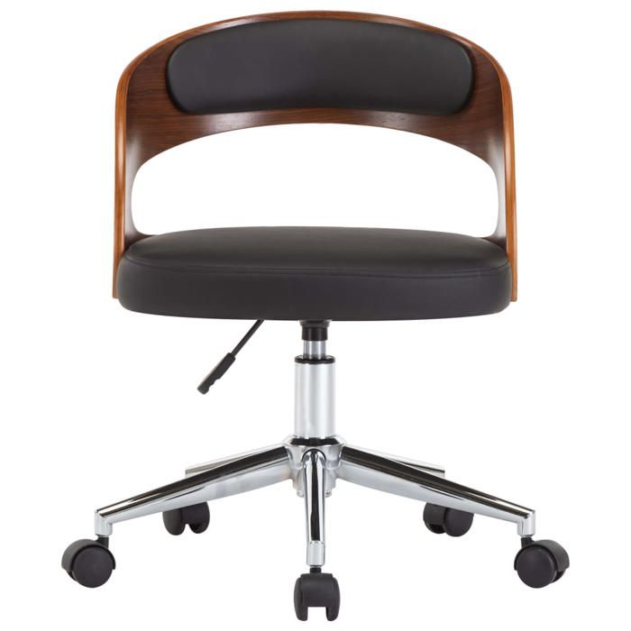 VidaXL Chaise Pivotante à Dîner Chaise de Salle à Manger Chaise de Repas Siège de Cuisine Maison Intérieur Similicuir Noir 287421