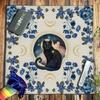 Blumenkatzenmuster Tarot-Tischdecke Astrologie Hexerei Decktuch Wanddekoration