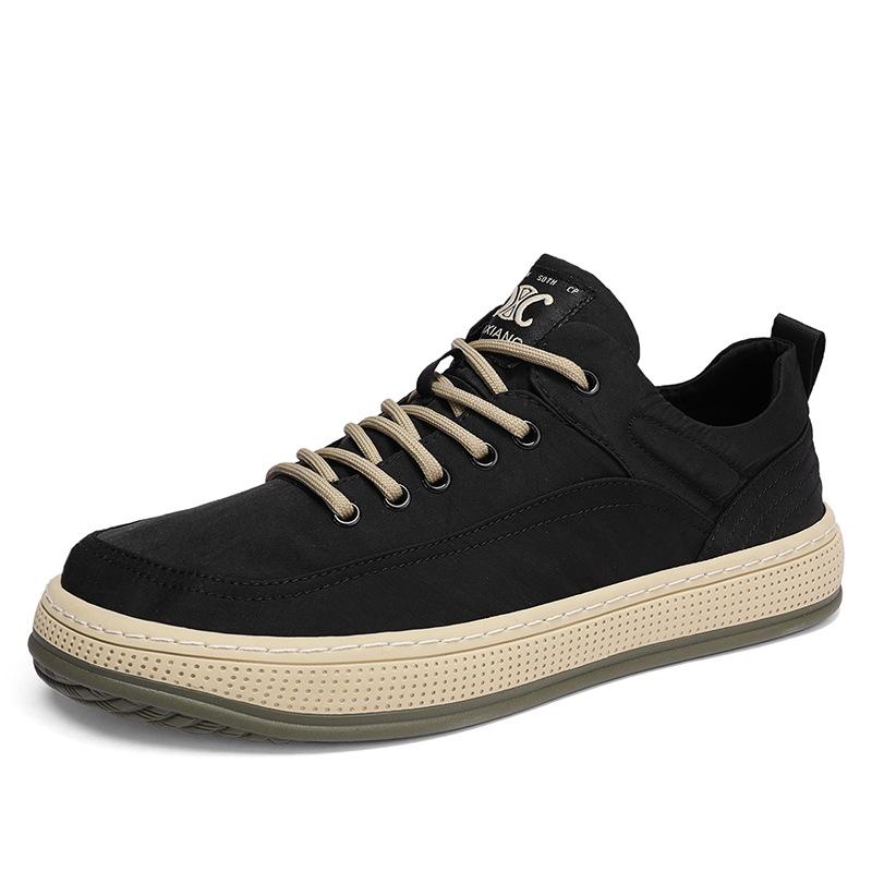 Fashion Men's Canvas Shoes Low-top Sports and Leisure Single Shoes Canvas Shoes Simple Solid Color Outdoor Men's Casual Shoes