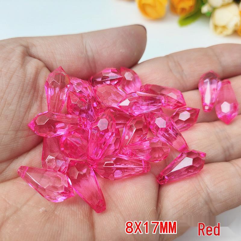 DIY Crystal Pillar Lampshade Beaded Curtain Accessories: 9x17MM Water Drop Transparent Acrylic Pendants