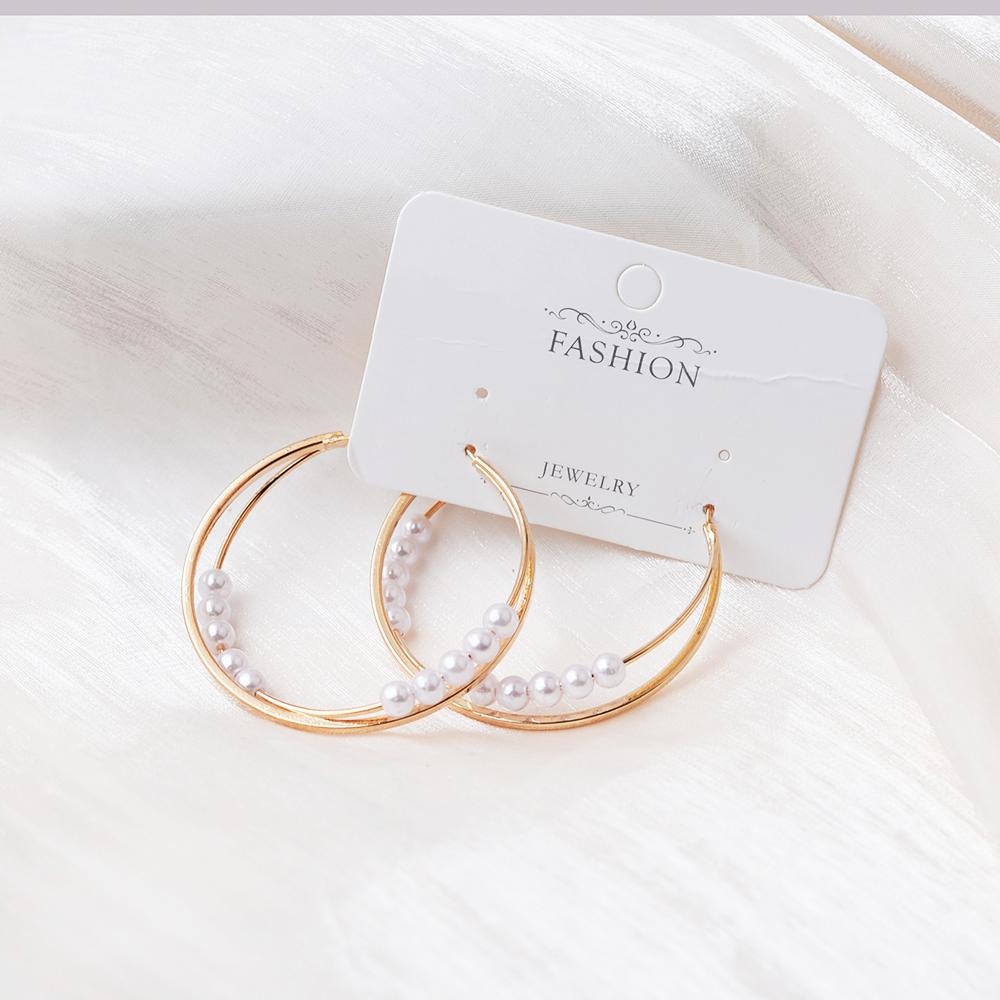 

Заявление Серьги в форме сердца для женщин Искусственный жемчуг Большие полые серьги-кольца в стиле панк Винтажные ювелирные изделия в подарок