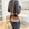 Straw bag women's bag new seaside beach bag portable messenger bag contrasting color woven small square bag