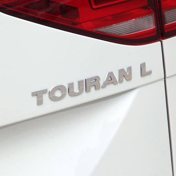 Car Accessories 3D ABS Black & Silver Letter Logo Rear Trunk Sticker Decor Auto Body Side Fender Badge For TOURAN