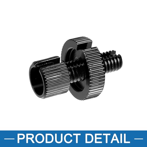 A ABSOPRO Motocicletă Bicicletă Scuter Cablu Frână Ambreiaj Șurub de Reglare M8 Șurub de Reglare Aluminiu Aliat Canelat Negru (Set de 6)