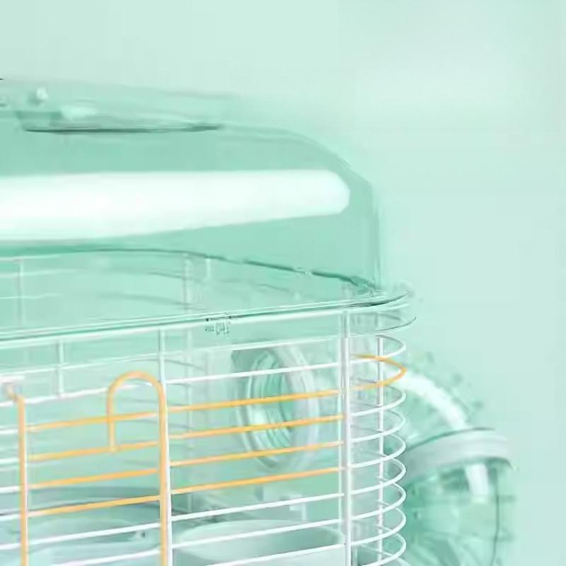 Hamster Cage Acrylic Transparent Pet Breeding Box Golden Bear House Villa Toilet Small Pet Bath Container Supplies Accessories