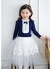 Girls' Korean-Style Lace Pearl Cotton Long-Sleeve T-Shirt for Spring and Autumn
