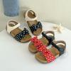 Girls Sandals 2025 Summer New Cute Polka Dot Bow Girl Princess Shoes Baby Girl Soft-soled Beach Shoes